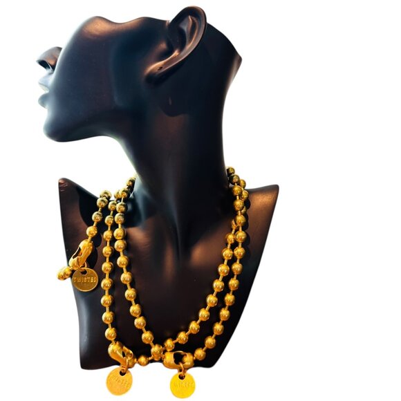 Twisted Gold Beaded Necklace Set by Twisted-silver - Picture 5 of 7